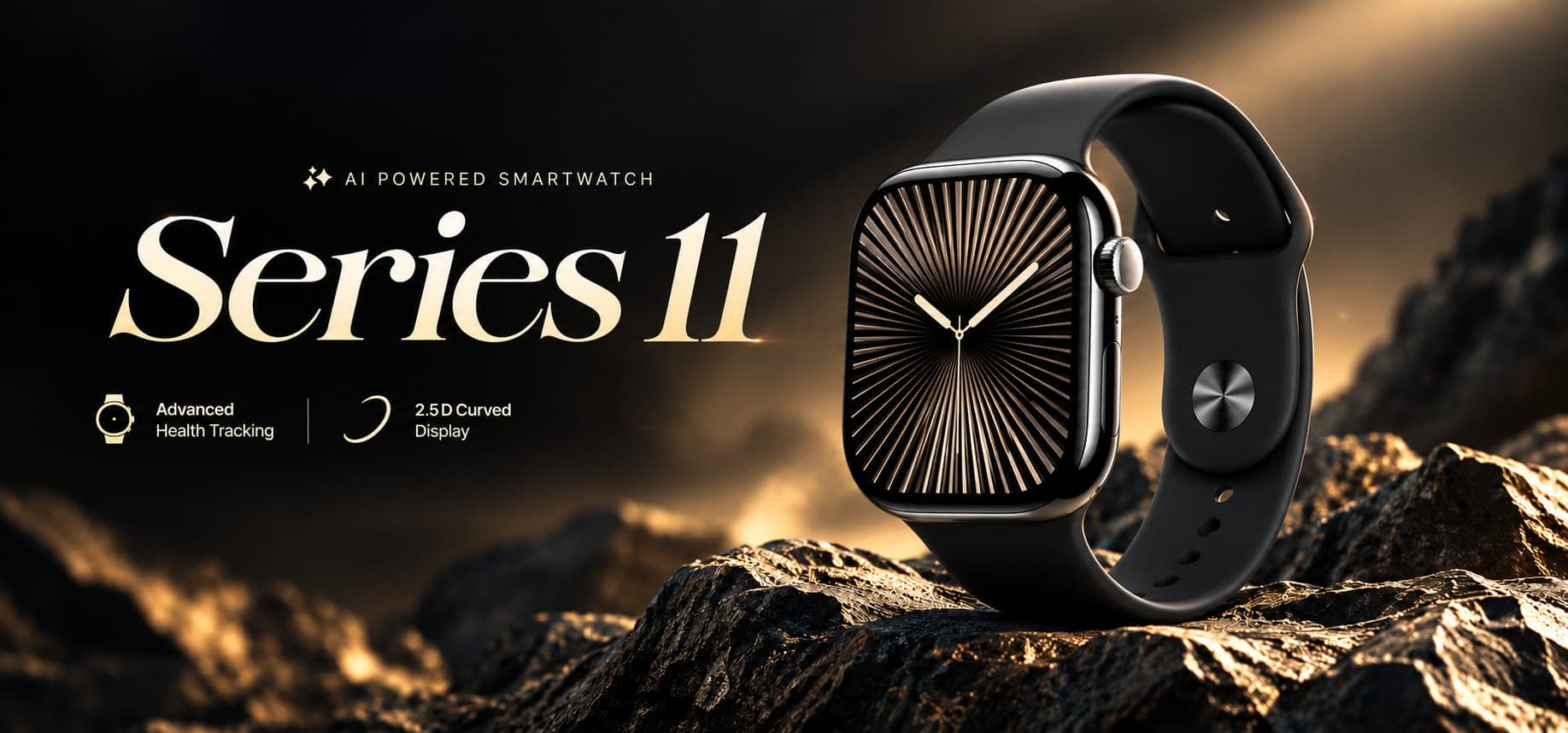Series 11 AI-powered smartwatch with 2.5D curved display