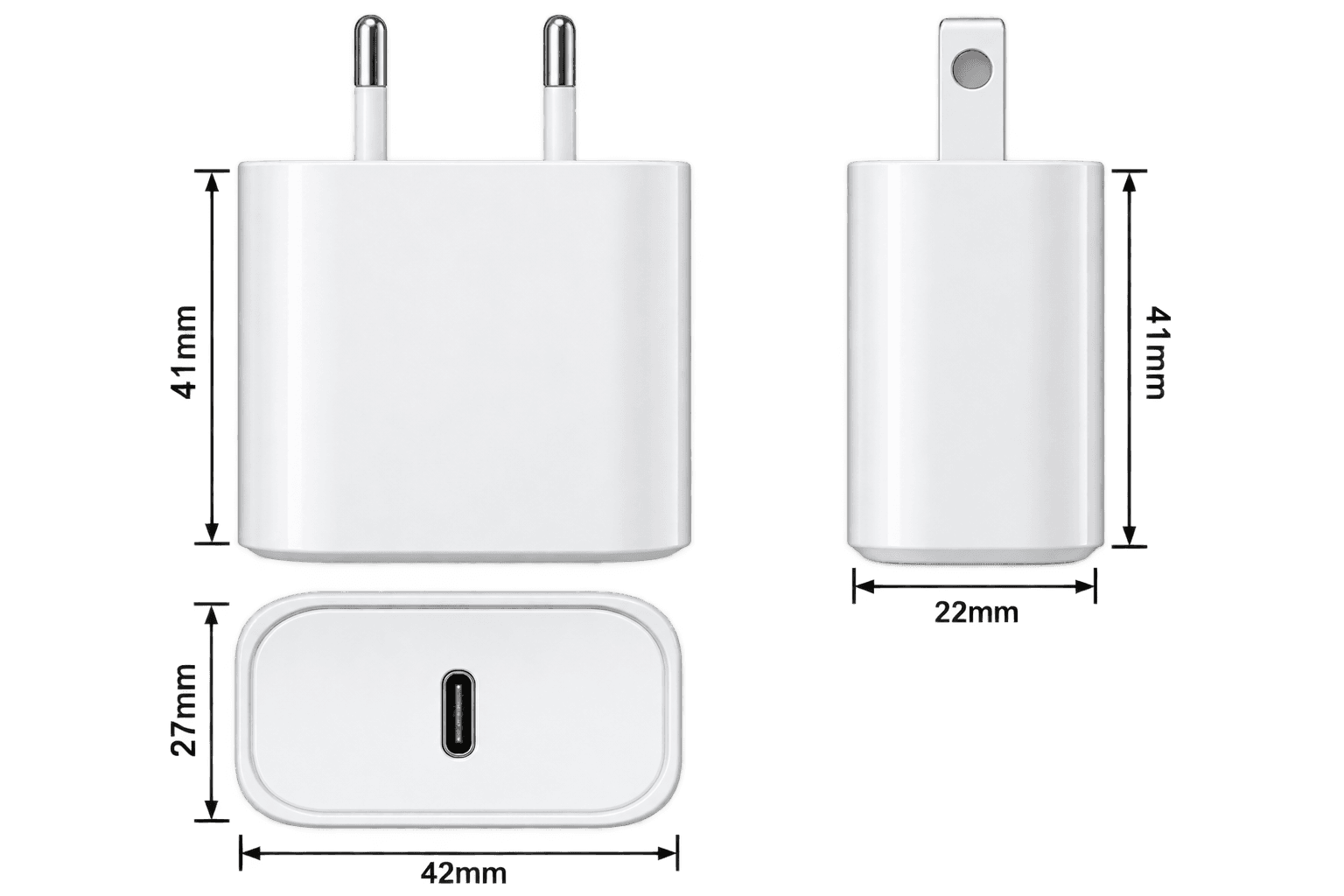 20W USB-C PD Charger (2-Pin)
