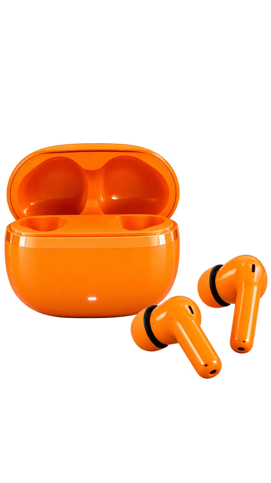 TWS Buds Pro 2 Wireless Earbuds — Orange retail box, case and buds